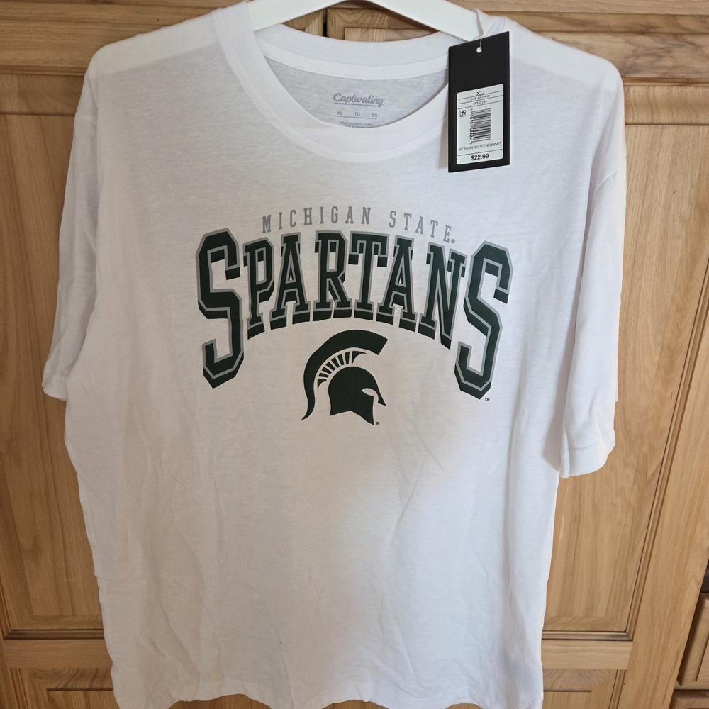 White Michigan State Spartans T-Shirt